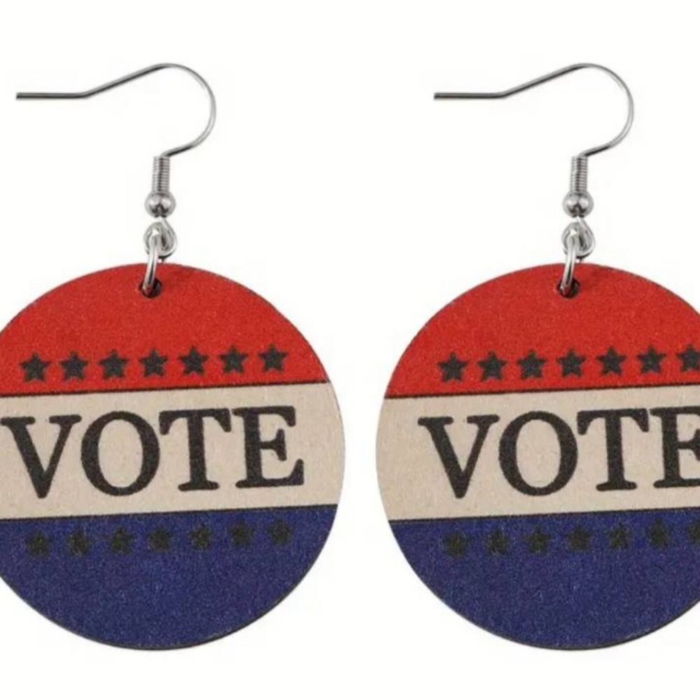 Vote earrings - Picture 2 of 2